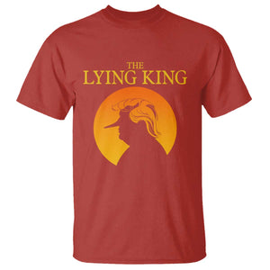 Funny The Lying King Long Nose Silhouette T Shirt Vintage Political Satire Statement Gift