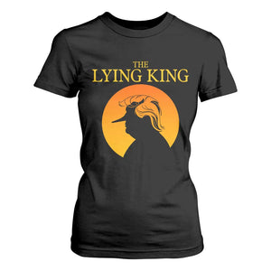 Funny The Lying King Long Nose Silhouette T Shirt For Women Vintage Political Satire Statement Gift