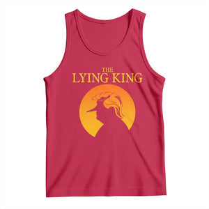 Funny The Lying King Long Nose Silhouette Tank Top Vintage Political Satire Statement Gift