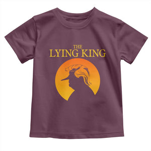 Funny The Lying King Long Nose Silhouette Toddler T Shirt Vintage Political Satire Statement Gift