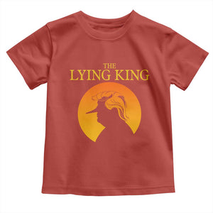 Funny The Lying King Long Nose Silhouette Toddler T Shirt Vintage Political Satire Statement Gift