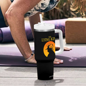 Funny The Lying King Long Nose Silhouette Tumbler With Handle Vintage Political Satire Statement Gift TS12 Print Your Wear