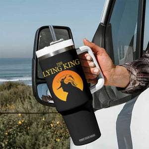 Funny The Lying King Long Nose Silhouette Tumbler With Handle Vintage Political Satire Statement Gift TS12 Print Your Wear
