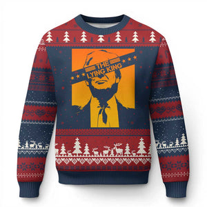 The Lying King Political Satire Ugly Christmas Sweater Funny Bold Sarcastic Statement Gift
