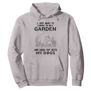 I Just Want To Garden And Hangout With My Dog Hoodie Gardener Gift TS12 Ice Gray Print Your Wear