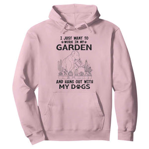 I Just Want To Garden And Hangout With My Dog Hoodie Gardener Gift TS12 Light Pink Print Your Wear