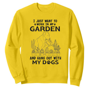I Just Want To Garden And Hangout With My Dog Sweatshirt Gardener Gift TS12 Daisy Print Your Wear