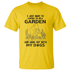 I Just Want To Garden And Hangout With My Dog T Shirt Gardener Gift TS12 Daisy Print Your Wear