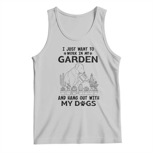 I Just Want To Garden And Hangout With My Dog Tank Top Gardener Gift TS12 Ash Print Your Wear