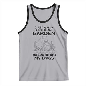 I Just Want To Garden And Hangout With My Dog Tank Top Gardener Gift TS12 Athletic Heather Black Print Your Wear