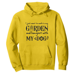 Gardener Dog Lover Gift Hoodie I Just Want To Garden And Hangout With My Dog TS12 Daisy Print Your Wear