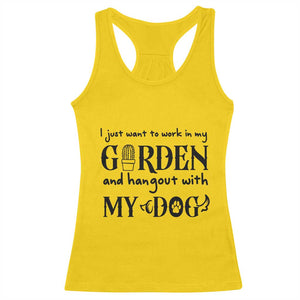 Gardener Dog Lover Gift Racerback Tank Top I Just Want To Garden And Hangout With My Dog TS12 Daisy Print Your Wear