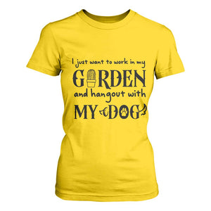 Gardener Dog Lover Gift T Shirt For Women I Just Want To Garden And Hangout With My Dog TS12 Daisy Print Your Wear