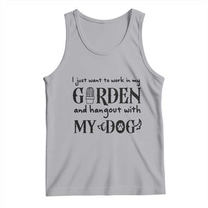 Gardener Dog Lover Gift Tank Top I Just Want To Garden And Hangout With My Dog TS12 Athletic Heather Print Your Wear