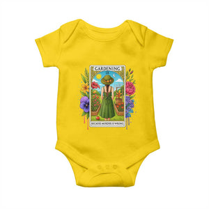 Funny Gardening Because Murder Is Wrong Baby Onesie Garden Girl Floral Tarot Graphic TS12 Daisy Print Your Wear