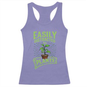 Easily Distracted By Plants Racerback Tank Top Funny Gardening Lover Gift TS12 Violet Print Your Wear