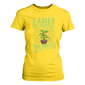 Easily Distracted By Plants T Shirt For Women Funny Gardening Lover Gift TS12 Daisy Print Your Wear