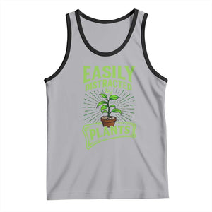 Easily Distracted By Plants Tank Top Funny Gardening Lover Gift TS12 Athletic Heather Black Print Your Wear