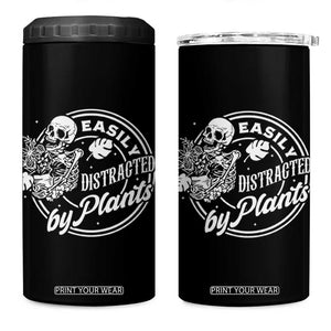 Easily Distracted By Plants Skeleton 4 in 1 Can Cooler Tumbler Funny Gardener Plant Lover TS12 One Size: 16 oz Black Print Your Wear