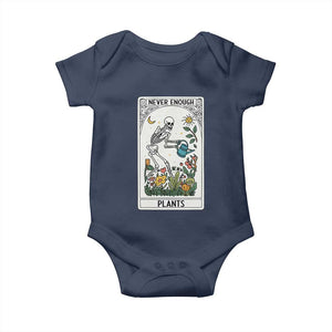 Funny Never Enough Plants Gardening Skeleton Baby Onesie Plant Lover Gift Tarot Card Graphic TS12 Navy Print Your Wear