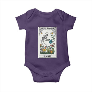 Funny Never Enough Plants Gardening Skeleton Baby Onesie Plant Lover Gift Tarot Card Graphic TS12 Purple Print Your Wear