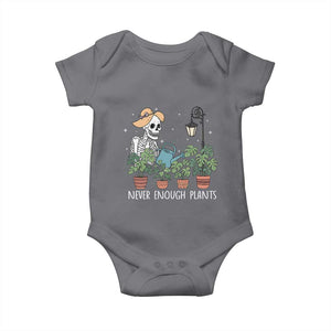 Skeleton Monstera Lover Baby Onesie Never Enough Plants TS12 Charcoal Print Your Wear