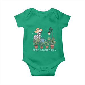 Skeleton Monstera Lover Baby Onesie Never Enough Plants TS12 Irish Green Print Your Wear