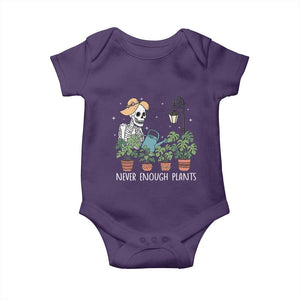 Skeleton Monstera Lover Baby Onesie Never Enough Plants TS12 Purple Print Your Wear
