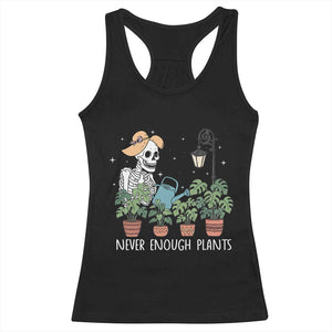 Skeleton Monstera Lover Racerback Tank Top Never Enough Plants TS12 Black Print Your Wear