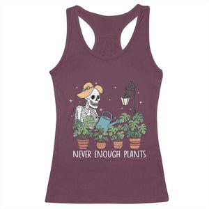 Skeleton Monstera Lover Racerback Tank Top Never Enough Plants TS12 Maroon Print Your Wear