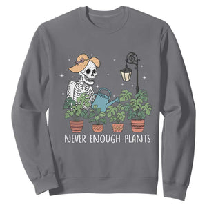 Skeleton Monstera Lover Sweatshirt Never Enough Plants TS12 Charcoal Print Your Wear