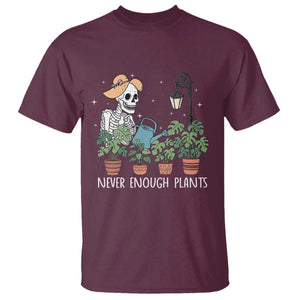Skeleton Monstera Lover T Shirt Never Enough Plants TS12 Maroon Print Your Wear
