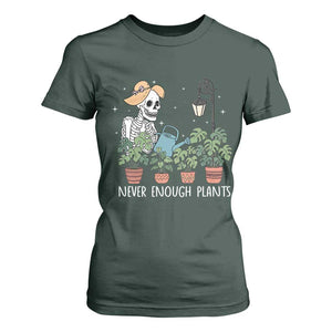 Skeleton Monstera Lover T Shirt For Women Never Enough Plants TS12 Dark Forest Green Print Your Wear