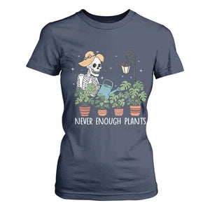 Skeleton Monstera Lover T Shirt For Women Never Enough Plants TS12 Navy Print Your Wear