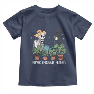 Skeleton Monstera Lover Toddler T Shirt Never Enough Plants TS12 Navy Print Your Wear