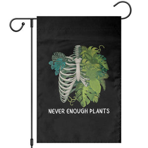 Monstera Plant Body Skeleton Garden Flag Never Enough Plants TS12 Black Print Your Wear