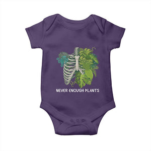 Monstera Plant Body Skeleton Baby Onesie Never Enough Plants TS12 Purple Print Your Wear