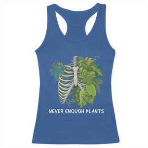 Monstera Plant Body Skeleton Racerback Tank Top Never Enough Plants TS12 Royal Blue Print Your Wear