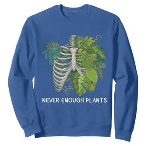 Monstera Plant Body Skeleton Sweatshirt Never Enough Plants TS12 Royal Blue Print Your Wear