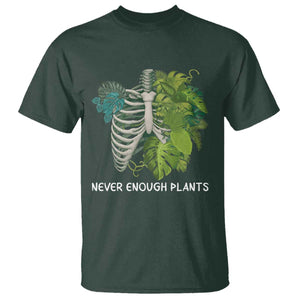 Monstera Plant Body Skeleton T Shirt Never Enough Plants TS12 Dark Forest Green Print Your Wear