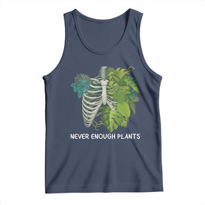 Monstera Plant Body Skeleton Tank Top Never Enough Plants TS12 Navy Print Your Wear