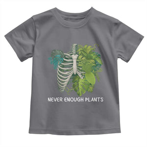 Monstera Plant Body Skeleton Toddler T Shirt Never Enough Plants TS12 Charcoal Print Your Wear