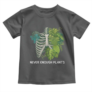 Monstera Plant Body Skeleton Toddler T Shirt Never Enough Plants TS12 Dark Heather Print Your Wear