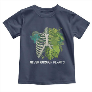 Monstera Plant Body Skeleton Toddler T Shirt Never Enough Plants TS12 Navy Print Your Wear
