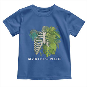 Monstera Plant Body Skeleton Toddler T Shirt Never Enough Plants TS12 Royal Blue Print Your Wear
