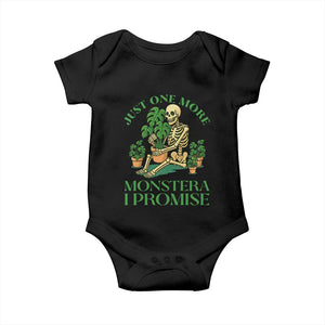 Just One More Monstera Baby Onesie Skeleton Plant Lover Gift TS12 Black Print Your Wear