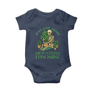 Just One More Monstera Baby Onesie Skeleton Plant Lover Gift TS12 Navy Print Your Wear