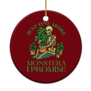 Just One More Monstera Ceramic Ornament Skeleton Plant Lover Gift TS12 1pc Red Print Your Wear