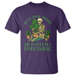Just One More Monstera T Shirt - Skeleton Plant Lover Funny Houseplant Humor Tee TS12 Purple Print Your Wear