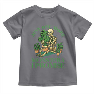 Just One More Monstera Toddler T Shirt Skeleton Plant Lover Gift TS12 Charcoal Print Your Wear